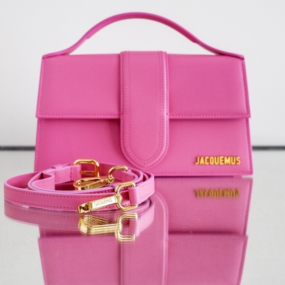 NWT Jacquemus Le Grand Bambino Pink Authentic Pink Leather Crossbody Bag $1190 - Picture 8 of 16